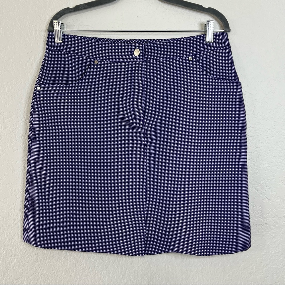 NWT Lohla Sport Check Skort Grape Purple Golf Luxury Activewear - Women’s Size 8